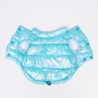 Куртка для собак двухсторонняя с утяжкой,размер 12 (ДС 28 см,ОГ 38 см,ОШ 27 см), голубая