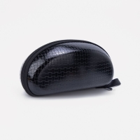 Футляр для очков на молнии, длина 16 см, цвет чёрный