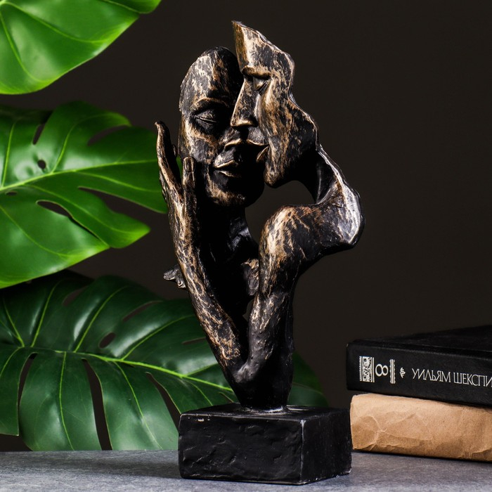 Фигура Фигура "Пара влюбленных" черный с золотом, 30см