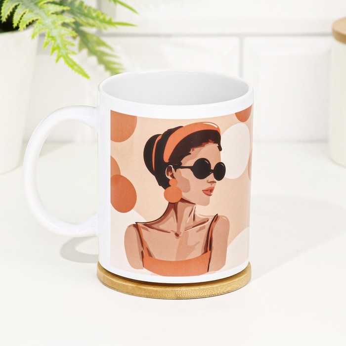 Кружка сублимация "Будь яркой и неповторимой!" 320 мл, с нанесением