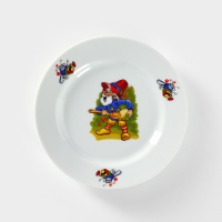 Тарелка фарфоровая «Лесовичок», d=20 см, рисунок микс, цвет белый Тарелка фарфоровая «Лесовичок», d=20 см, рисунок микс, цвет белый