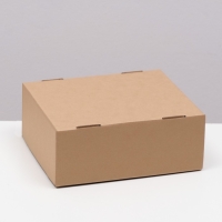 Коробка сборная, крышка-дно, "бурая" 25 х 21 х 10 см Коробка сборная, крышка-дно, "бурая" 25 х 21 х 10 см