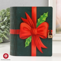 Новогодняя шкатулка-книга "Бантик" 14х12х5 см Новогодняя шкатулка-книга "Бантик" 14х12х5 см