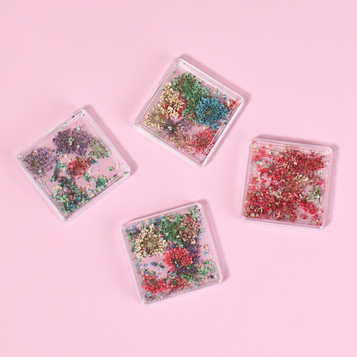 Сухоцветы для декора ногтей, в футляре, вид МИКС Сухоцветы для декора ногтей, в футляре, вид МИКС