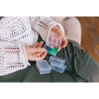 Контейнеры для хранения мелочей, 5,4 &times; 4,3 &times; 2,3 см, 4 шт, цвет прозрачный