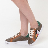 Кеды детские, цвет тёмно-бежевый МИКС, размер 35