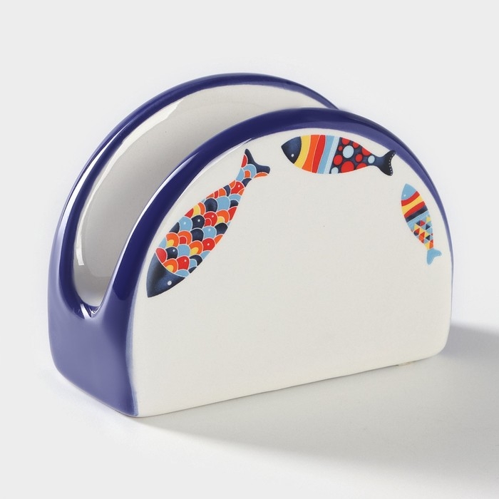 Салфетница Доляна «Емеля», 9,5×7×4,3 см, цвет белый Салфетница Доляна «Емеля», 9,5×7×4,3 см, цвет белый