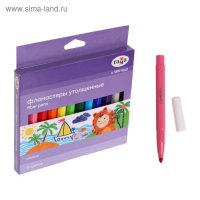 Фломастеры 12 цветов Гамма "Малыш", утолщенные, смываемые Фломастеры 12 цветов Гамма "Малыш", утолщенные, смываемые