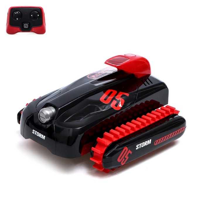 Машина-перевёртыш радиоуправляемая &laquo;Амфибия&raquo;, плавает по воде, работает от аккумулятора, цвет красный