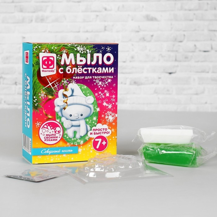 Мыло с блёстками фигурное &laquo;Новый год. Северный гость&raquo;