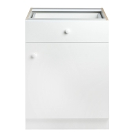 Шкаф напольный с 1 ящиком Гамма 600х580х820 Белый/Белый