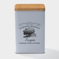 Банка для сахара &laquo;Дом и поле&raquo;, 1,8 л, 19&times;12&times;8 см, цвет белый