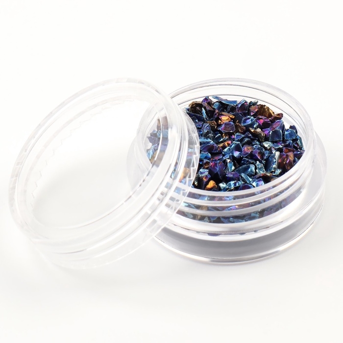 Фигурки для дизайна ногтей &laquo;Камень&raquo;, объёмные, цвет синий/голография