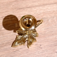 Подсвечник "Листья" латунь 9 см Подсвечник "Листья" латунь 9 см