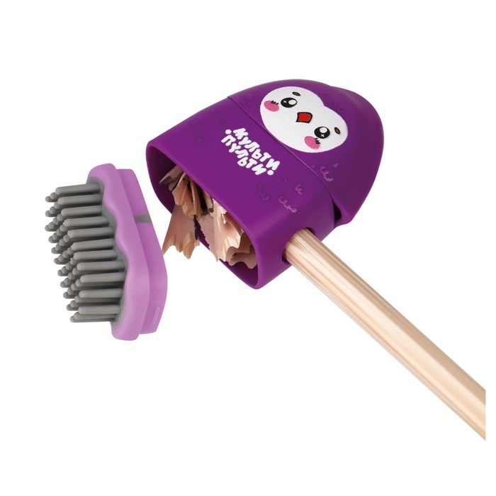 Точилка пластиковая с ластиком Мульти-Пульти Точилка пластиковая с ластиком Мульти-Пульти "Милашки", 1 отверстие, с контейнером МИКС