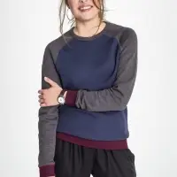 Толстовка унисекс Sandro темно-синий/черный меланж, размер 3XL