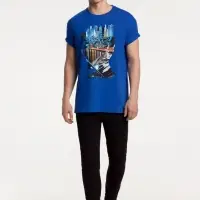 Футболка Moscow Boy, ярко-синяя, размер S