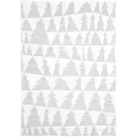 Плед &laquo;Танцующий лес&raquo;, белый с серебром