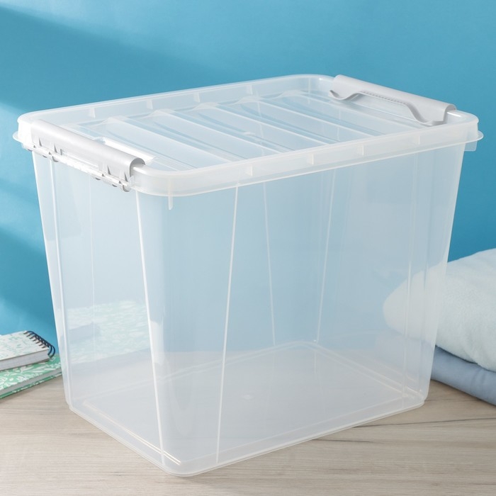 Контейнер для хранения с крышкой, 25 л, 41&times;29,5&times;31,2 см, цвет прозрачный
