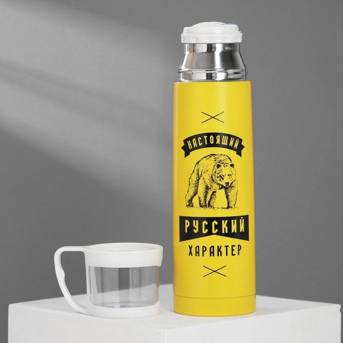 Термос с кружкой &laquo;Русский характер&raquo;, 500 мл, сохраняет тепло 10 ч