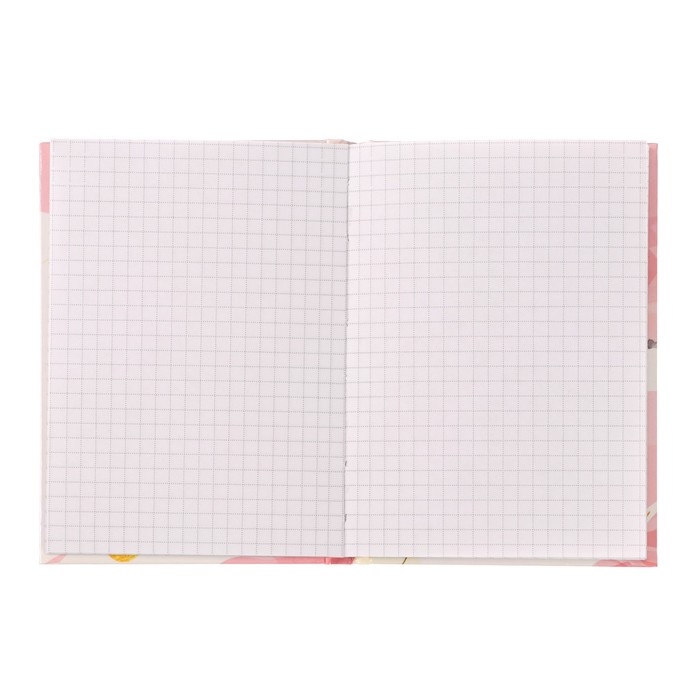 Блокнот А6, 64 листа в клетку "Модница", твёрдая обложка, глянцевая ламинация, блок офсет