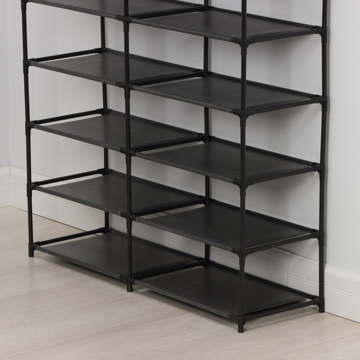 Стеллаж для хранения многофункциональный LaDо́m, 90&times;30&times;142 см, цвет чёрный