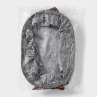 Корзина для хранения с ручками овальная Доляна My Basket, 20&times;30&times;13, цвет серый