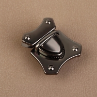 Застёжка для сумки, 4 &times; 4,2 см, цвет чёрный никель