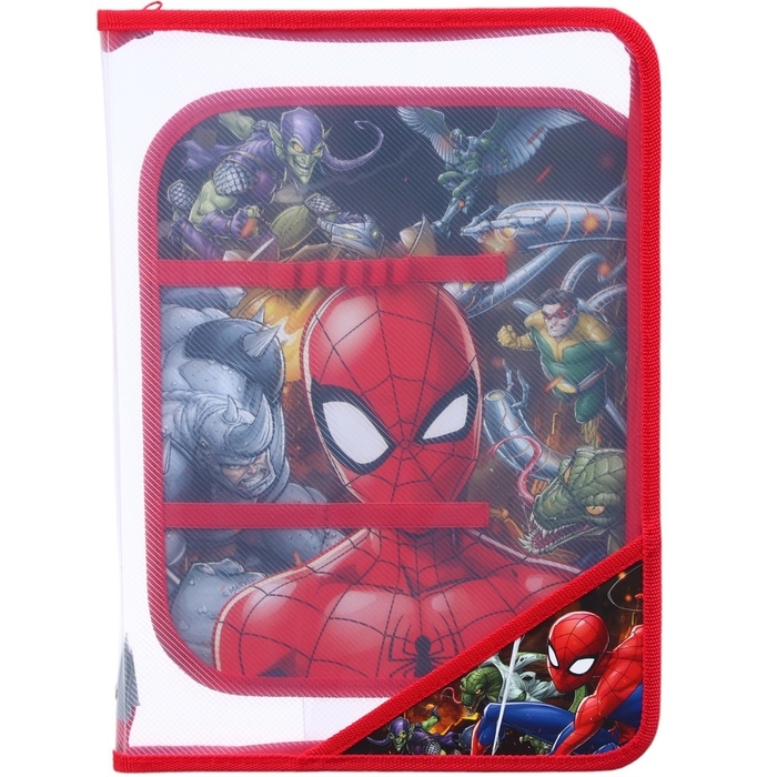 Папка пластиковая А4, на молнии, Человек-паук