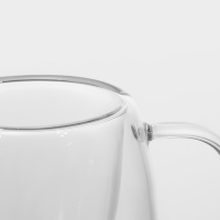 Кружка стеклянная с двойными стенками Magistro &laquo;Дуо&raquo;, 80 мл, 9&times;7&times;6,3 см