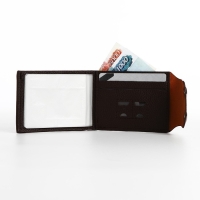 Портмоне мужское на магнитах, отдел для купюр, карт, монет, цвет коричневый Портмоне мужское на магнитах, отдел для купюр, карт, монет, цвет коричневый