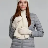 Перчатки Bernard, молочно-белые (ванильные), размер S/M