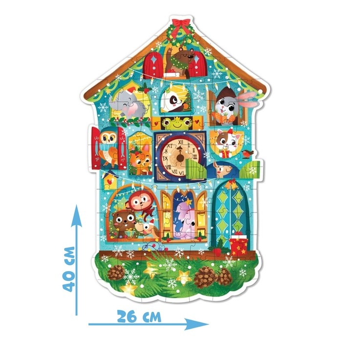 Фигурный пазл &laquo;Волшебные часы&raquo;, 77 деталей