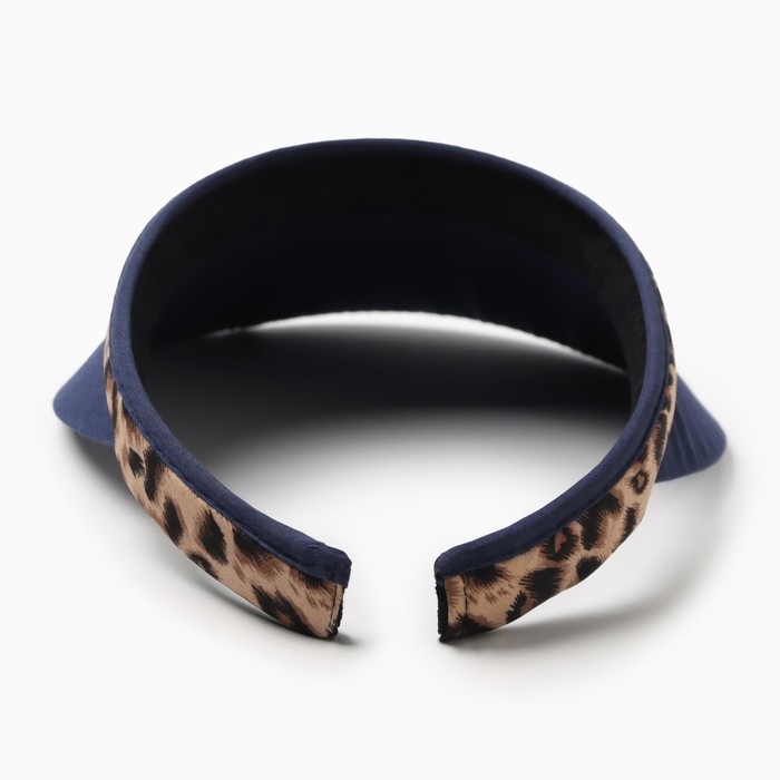 Козырёк женский MINAKU Козырёк женский MINAKU "Leopard" цвет тёмно-синий, р-р 56-58