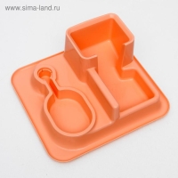 Комплекс: контейнер для корма 38х22х34 см (1,5 кг), съемная миска и поилка, персиковый