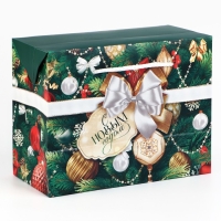 Пакет - коробка &laquo;Новогодний подарок&raquo;, 23 х 18 х 11 см, Новый год