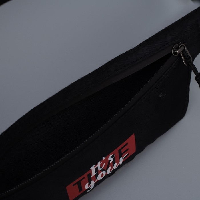 Сумка поясная для бега it‘s your time на молнии, цвет чёрный Сумка поясная для бега it‘s your time на молнии, цвет чёрный