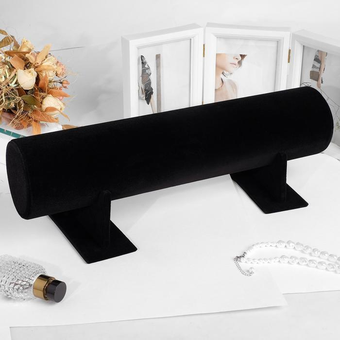 Подставка под ободки, флок, 50×17,5×16,5 см, d=11 см, цвет чёрный Подставка под ободки, флок, 50×17,5×16,5 см, d=11 см, цвет чёрный