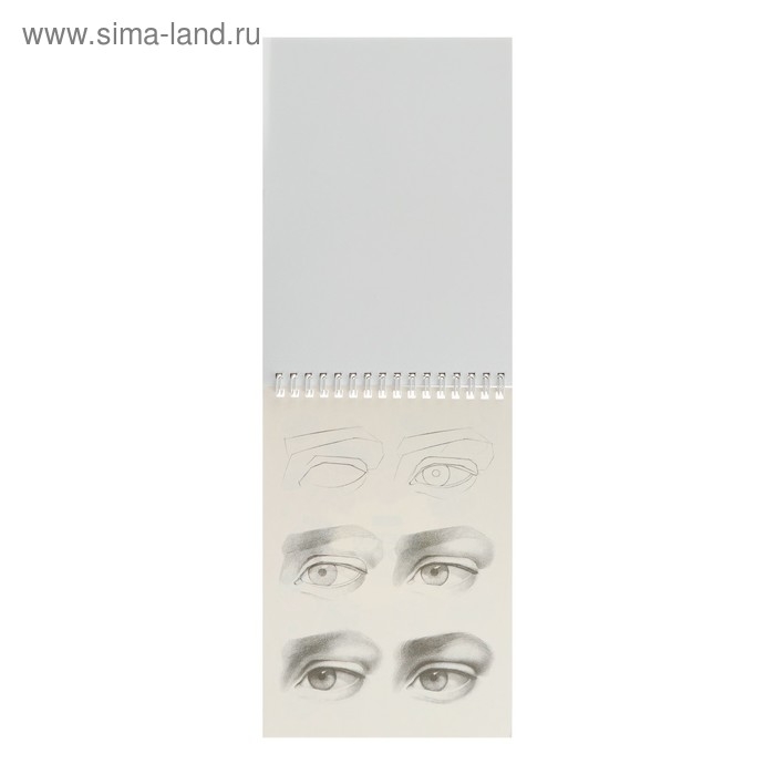 Блокнот-скетчбук А5, 40 листов на гребне "Маленькие радости", обложка мелованный картон, блок 100 г/м&sup2;, с пошаговыми эскизами, жёсткая подложка