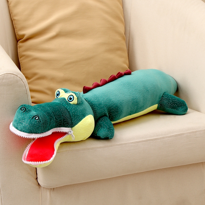 Мягкая игрушка &laquo;Крокодил&raquo;, 80 см, цвет темно-зелёный, на замке