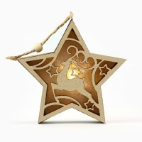 Ёлочная игрушка новогодняя &laquo;Олень&raquo;, на Новый год, 11,5 х 11 см