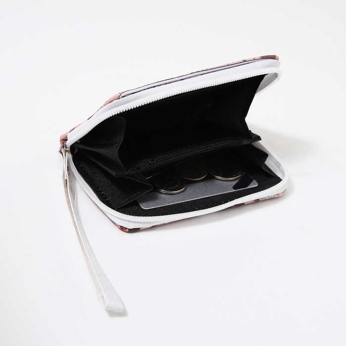 Кошелёк детский на молнии &laquo;Выбражулька&raquo;, цвет бежевый