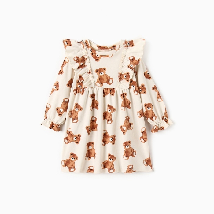 Платье детское с рюшами KAFTAN Платье детское с рюшами KAFTAN "Мишки" р.28 (86-92)
