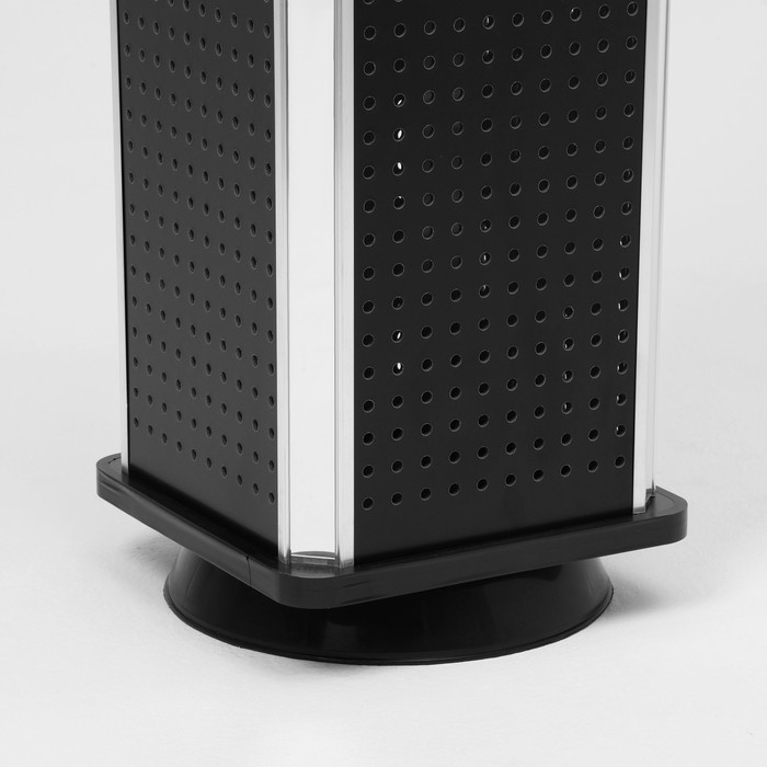 Стойка перфорированная, 4 стороны, 22&times;22&times;60 см, цвет чёрный