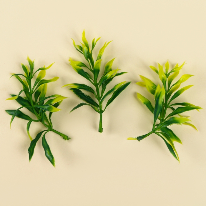 Веточка зелени, размер 1 шт. &mdash; 9 &times; 3 &times; 3 см, набор 3 шт.