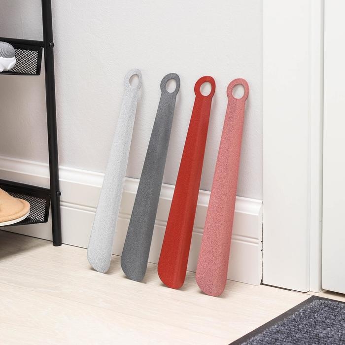 Ложка для обуви Solomon, 30 см, толщина 1 мм, металл, цвет МИКС Ложка для обуви Solomon, 30 см, толщина 1 мм, металл, цвет МИКС