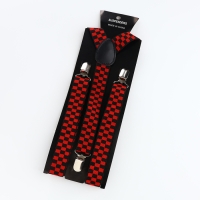 Подтяжки взрослые, ширина 2,5 см, цвет чёрный/красный Подтяжки взрослые, ширина 2,5 см, цвет чёрный/красный