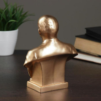 Бюст Ленин большой бронза,золото, 8х14х18см Бюст Ленин большой бронза,золото, 8х14х18см