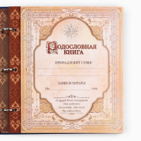 Родословная книга с рамкой под фото &laquo;Родословная книга&raquo;, 50 листов, 21,5 х 23,7 см.