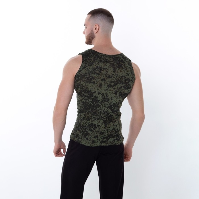 Майка мужская, цвет хаки/пиксель, размер 48 Майка мужская, цвет хаки/пиксель, размер 48